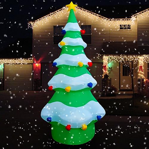 12 FT Giant Inflatable Christmas Tree Xmas Decoration for Blow Up Built-in LED for Yard Indoor Outdoor Lawn Yard Garden Holiday