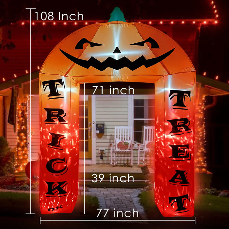 9 FT Halloween Inflatable Pumpkin Archway Decoration