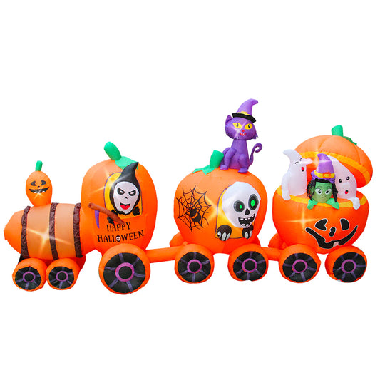 9Ft Seasonblow Inflatable Halloween Pumpkin Train