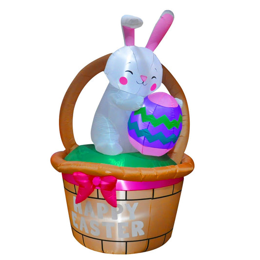 Seasonblow 8Ft Easter Inflatable Big Cup Rabbit.