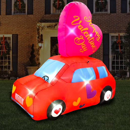 6ft Inflatable Valentine Love Taxi Car Decoration