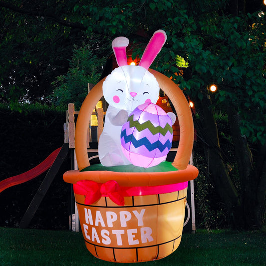 Seasonblow 8Ft Easter Inflatable Big Cup Rabbit.