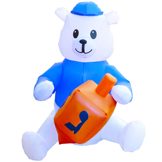 4 Ft Seasonblow Inflatable Hanukkah Polar Bear