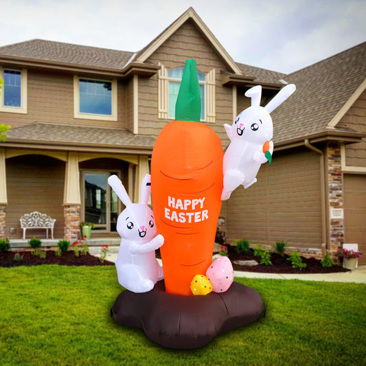 6 Ft Seasonblow Inflatable Easter Bunny Carrot