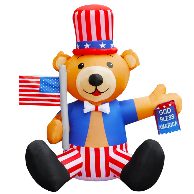 5Ft Seasonblow Inflatable Independence Day Little Bear