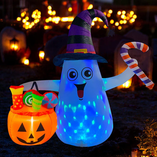 5Ft Seasonblow Halloween Inflatable Little White Ghost