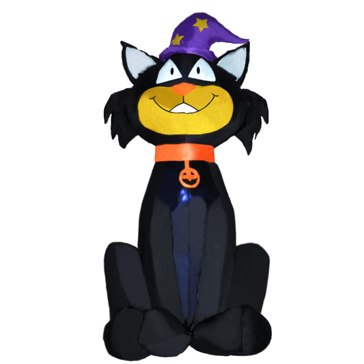 4Ft Seasonblow Halloween Inflatable Wizard Black Cat