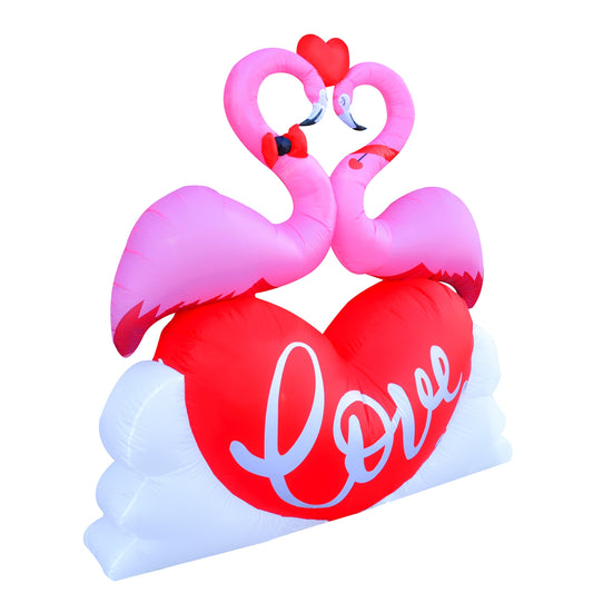 SeasonBlow 6Ft Inflatable Valentine's Day Love Flamingo.