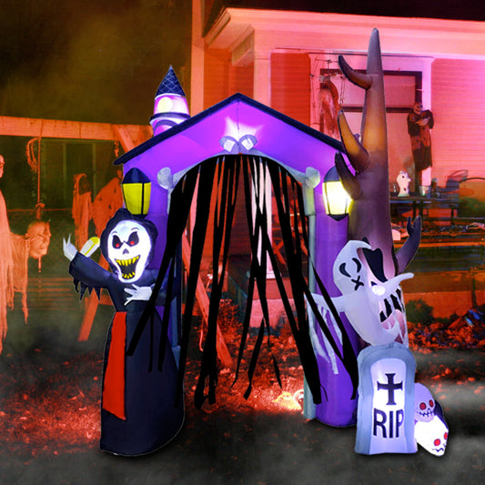 9 Ft Seasonblow Inflatable Halloween Scythe Ghost Arch