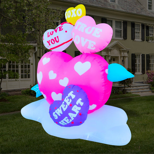 6Ft SeasonBlow Inflatable Valentine's Day Heart.