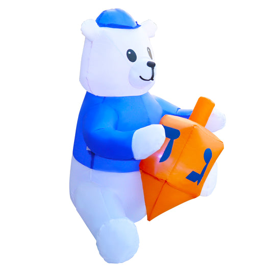 4 Ft Seasonblow Inflatable Hanukkah Polar Bear