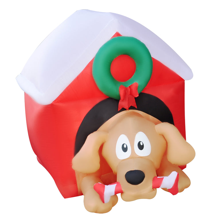 5Ft Seasonblow Inflatable Christmas Dog House