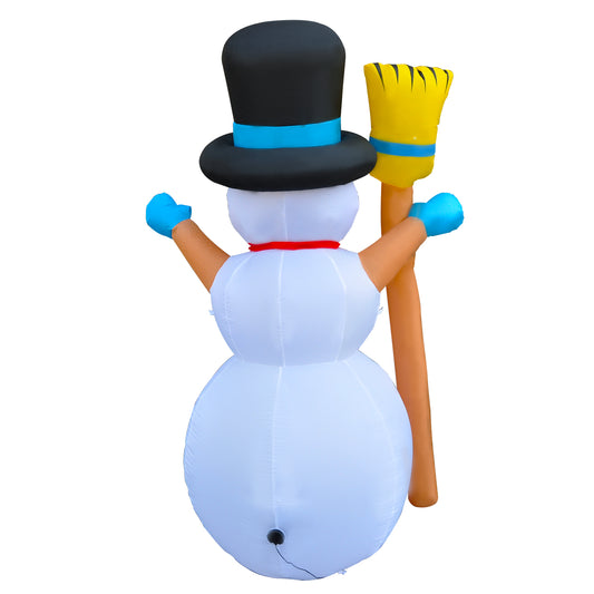 8Ft Seasonblow Inflatable Christmas Snowman with a broom