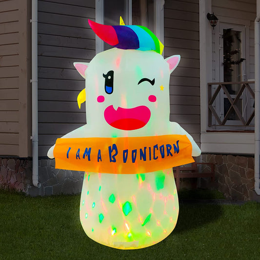 5ft Seasonblow Inflatable Halloween Cute Boonicorn Decoration