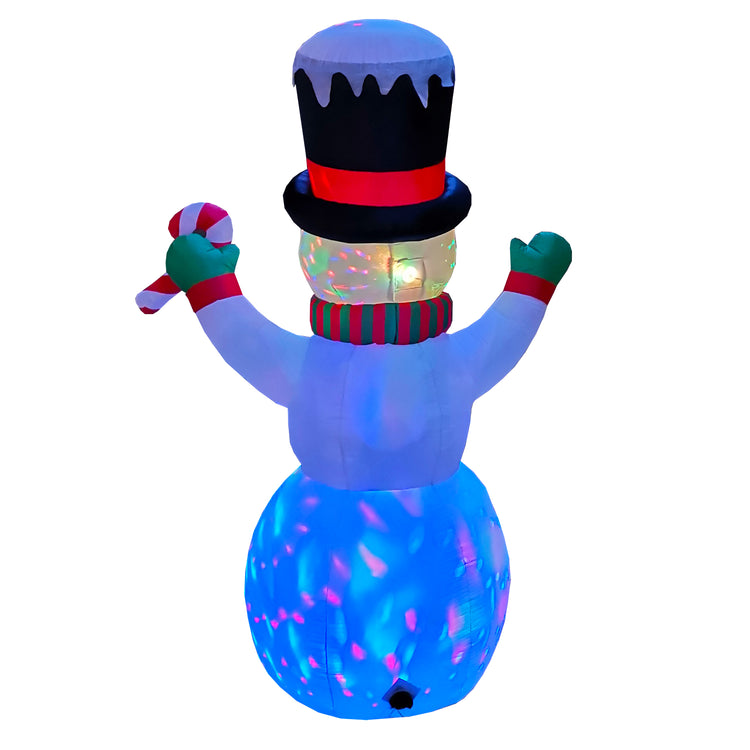 10 Ft Seasonblow Inflatable Christmas Snowman Holding Candy Stick In Hand